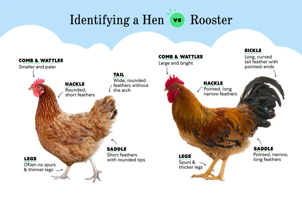 Easter Egger Rooster vs Hen